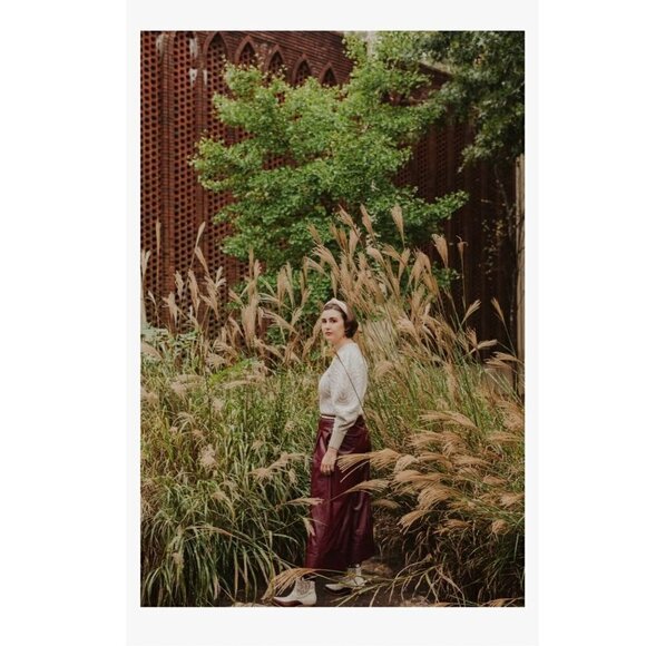 Nicholas Faux Leather Sofia Culottes Red Womens Size 8 - Picture 3 of 15